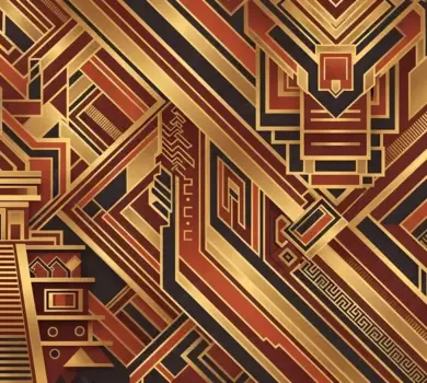 Pyramid in a gold style